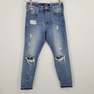 Express High Rise Vintage‎ Skinny Women's Distressed Jeans Size 0